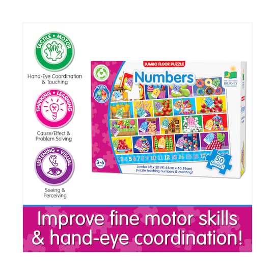 Jumbo Floor Puzzle - Numbers: 50 Pcs